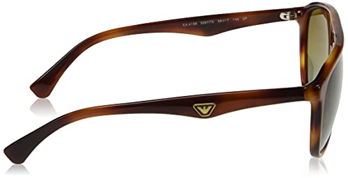 Emporio Armani Gafas de Sol EA 4156 Striped Red/Brown Shaded 58/17/145 hombre