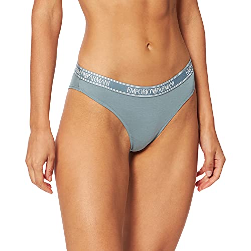 Emporio Armani Iconic Logoband Calzoncillos Brasileños 2 unidades, Mujer, Azul, L