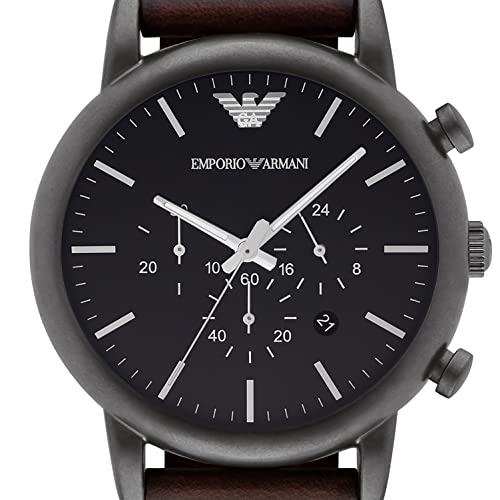 Emporio Armani Reloj Analógico para Hombre de Cuarzo AR1919 Marrón