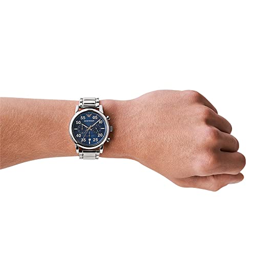 Emporio Armani Reloj Cronógrafo para Hombre de Cuarzo con Correa en Acero Inoxidable AR11132