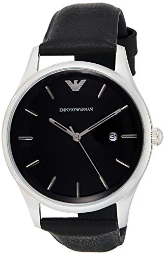 Emporio Armani Reloj de acero inoxidable con tres manecillas para hombre, AR11020