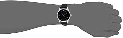 Emporio Armani Reloj de acero inoxidable con tres manecillas para hombre, AR11020