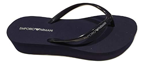 Emporio Armani Swimwear Essential-Chanclas, Mujer, Azul Marino, 40 EU