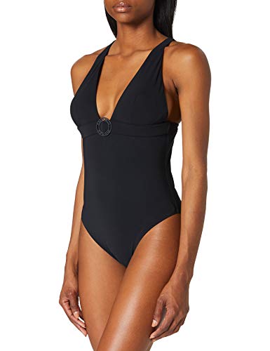 Emporio Armani Swimwear Halter Swimsuit Terre De Soleil Traje de baño de una Pieza, Negro, S para Mujer