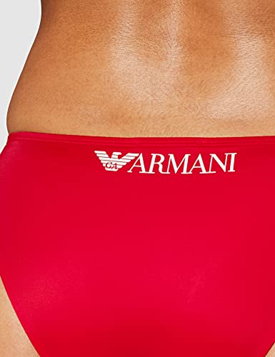 Emporio Armani Swimwear Halter Top & Brief Bikini Bold Logo Juego Biquini, Rojo, S para Mujer