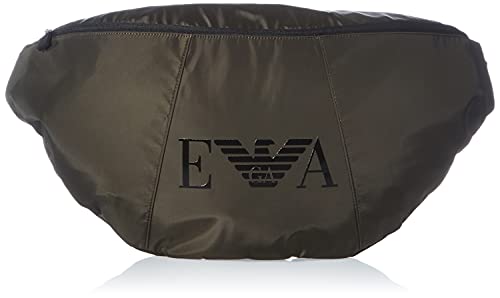 Emporio Armani Swimwear Maxi Sling Bag Monogram, Bolsa de Transporte para Mujer, Verde Militar, Einheitsgröße