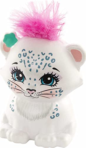 Enchantimals-Sybill Snow Leopard y Flake Muñeca con Mascota, multicolor (Mattel GJX42)