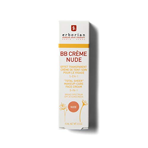 Erborian BB Creme SPF 20 con Ginseng 5-en-1, Nude, 15 ml