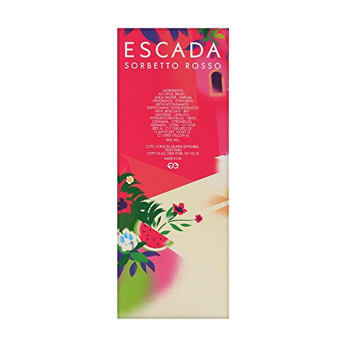 Escada Sorbetto Rosso Agua de Tocador Vaporizador - 100 ml