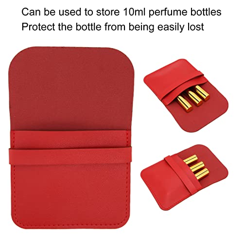 Estuche de Cuero de Perfume, Estuche de Transporte para Monedero de Aceite Esencial, Bolsa de Almacenamiento de Botella de Spray de Perfume Liviana Y Portátil de 10 Ml para Proteger la Botella