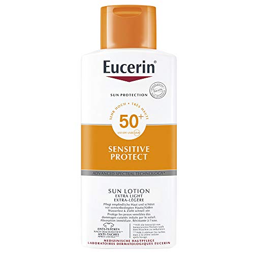 Eucerin - Sensitive Protect - Loción solar extra ligera LSF 50+, 400 ml