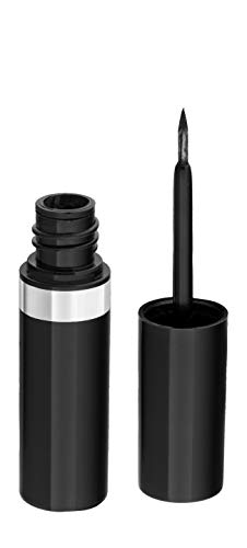 Eyeliner–Delineador de Ojos Color Negro|Aloe Vera + Aceite de Almendras + Camelia| Líquido negro intenso| Cosmética Ecológica y Natural| Maquillaje Apto para Veganos - Geoderm