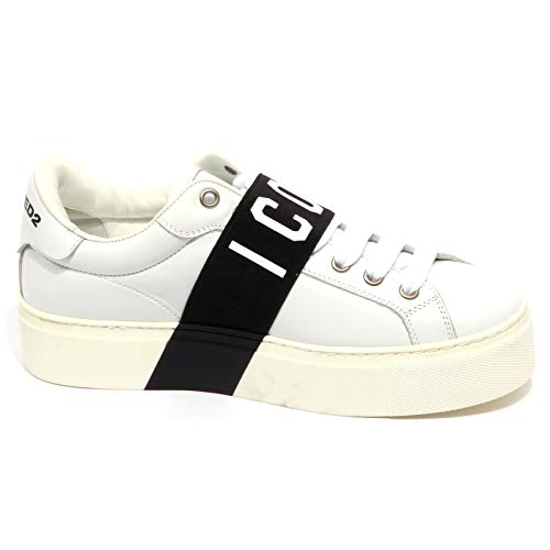 F9836 Sneaker Donna Off White/Black DSQUARED2 Icon Scarpe Shoe Woman [36]