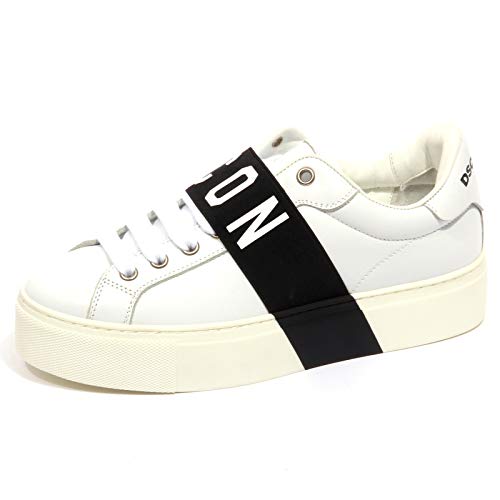 F9836 Sneaker Donna Off White/Black DSQUARED2 Icon Scarpe Shoe Woman [36]