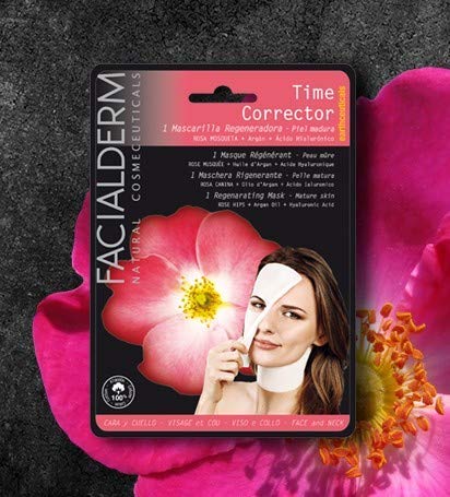 Facialderm - Mascarilla facial Regenerante Time Corrector Rosa mosqueta