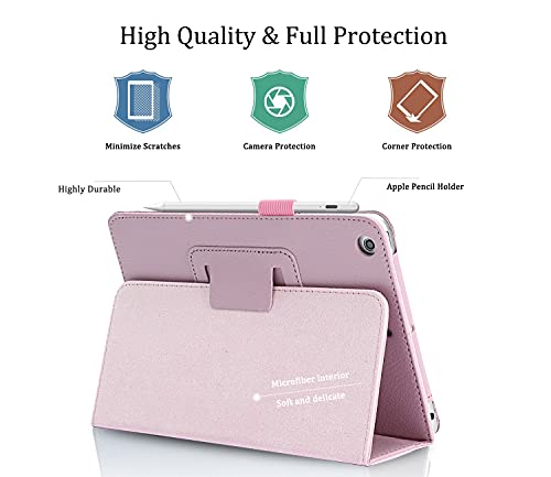 FANSONG Funda iPad Mini con Portalápices Funda iPad Mini 2 Protectora Piel PU Magnetica con Función de Soporte y Auto-Sueño/Estela iPad Mini 3