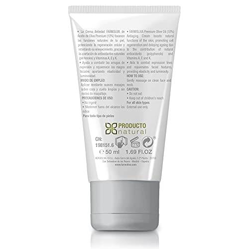 FARMOLIVA Belleza - Crema Exfoliante Facial 50 ml - Limpieza Profunda - Elaborada con Aceite de Oliva Premium, Antioxidantes y Vitaminas A, D, e y K - Cosmética Natural - Fabricada en España