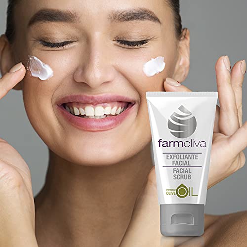 FARMOLIVA Belleza - Crema Exfoliante Facial 50 ml - Limpieza Profunda - Elaborada con Aceite de Oliva Premium, Antioxidantes y Vitaminas A, D, e y K - Cosmética Natural - Fabricada en España