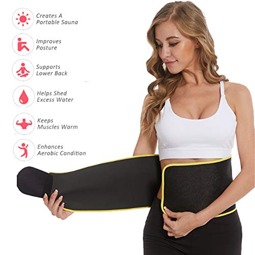 FEimaX Faja Reductora Adelgazante, Cinturón de Fitness Ajustable para Mujer y Hombre, Quema de Grasas y Efecto Sauna, Soporte para Abdominal y Espalda Baja