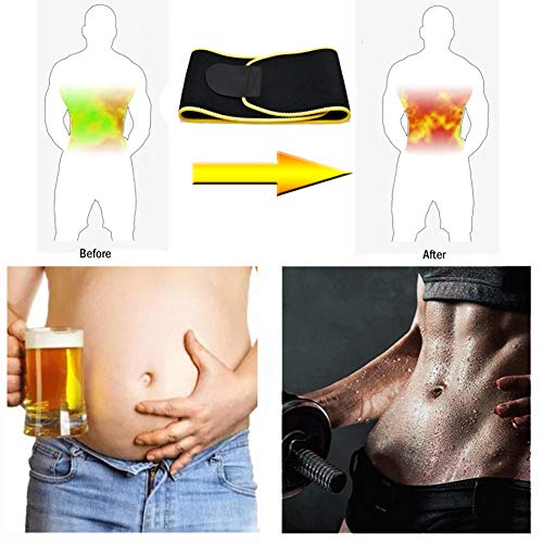 FEimaX Faja Reductora Adelgazante, Cinturón de Fitness Ajustable para Mujer y Hombre, Quema de Grasas y Efecto Sauna, Soporte para Abdominal y Espalda Baja