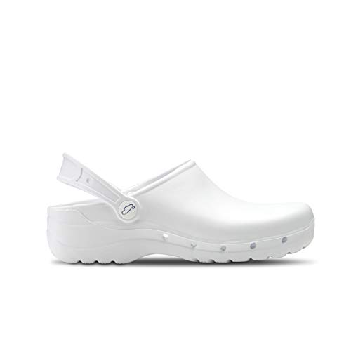 Feliz Caminar - Zuecos Sanitarios Flotantes, Blanco, 39 EU