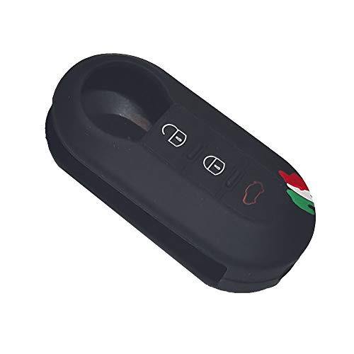 FIAT - Protección de Silicona para Llave de Control Remoto FIAT - FIAT 500 - Panda (Desde 2012) - Bravo - Punto - 500L - Lancia YPSILON (Desde 2011 EN POI) - Delta - DOBLO '- MUSA (500)