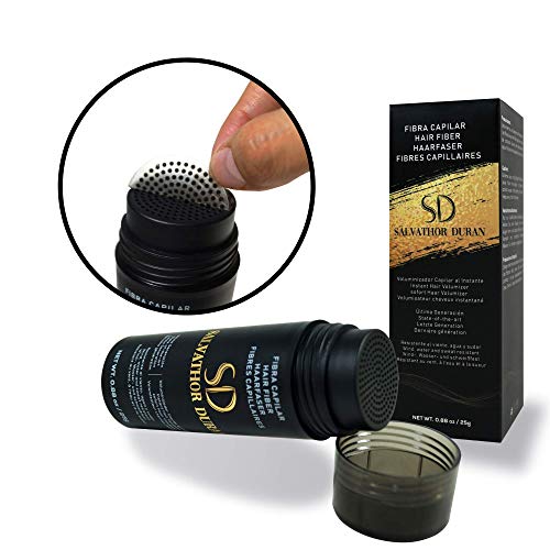 Fibras Capilares Salvathor Duran 25 g - Disimula Alopecia - Cubre Caída del Cabello - Retoca y Crea Volumen del Pelo de Hombres y Mujeres - Hair Fiber (Castaño Claro)