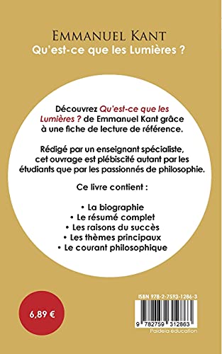 Fiche de lecture Qu'est-ce que les Lumières ? (Étude intégrale)