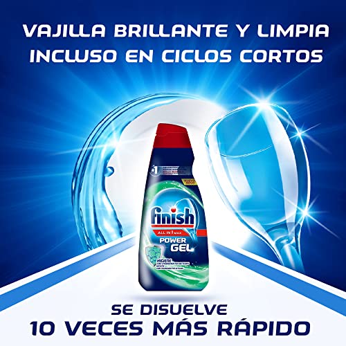 Finish All in 1 Max Power Gel Higiene Detergente Gel Lavavajilla - 50 dosis