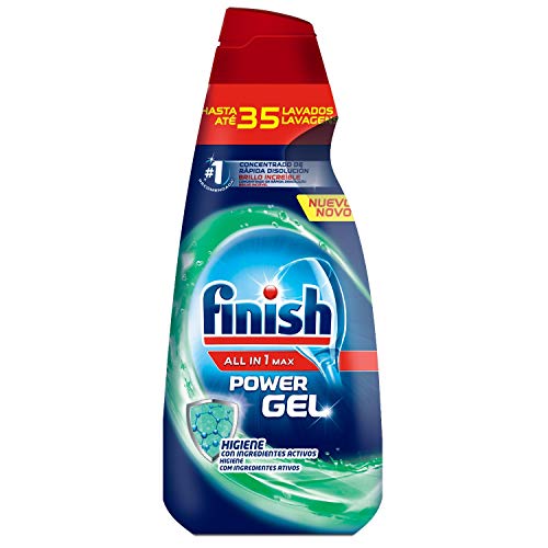 Finish All in 1 Max Power Gel Higiene, Detergente Gel para el Lavavajilla - 35 lavados