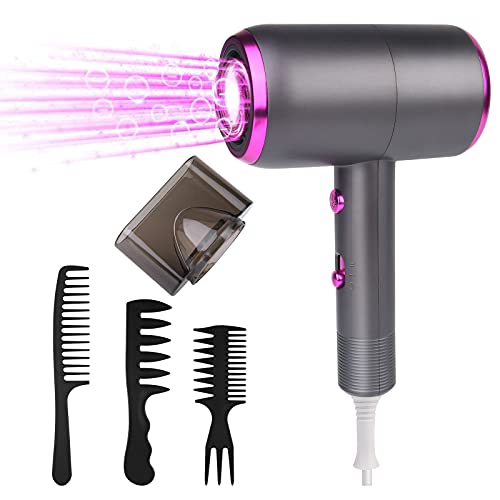 flintronic Secador de pelo profesional, secador de pelo iónico de 1800 W, 3 ajustes de temperatura con 1 difusor magnético adecuado para la reparación del cabello, viajes, peluquería