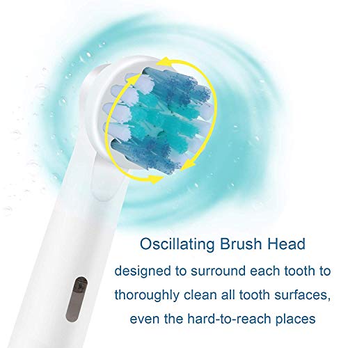 FLM Precision Clean EB17-4 - Cabezal de recambio para cepillo de dientes eléctrico compatibles con Braun Oral B, 16 unidades