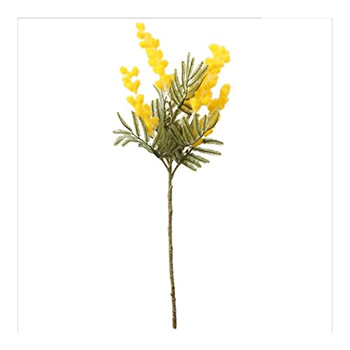 Flor Artificial 38 cm Fake Acacia Flores Artificiales Amarillo Mimosa Spray Cherry Fruit Ramificación Boda Casa Decoración Floya Floya Flores Artificiales y secas, Hogar y jardín, Flores Artificiales