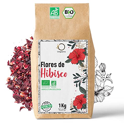 🌺 Flor de Jamaica BIO 1kg | Flor de Hibisco Ecológico por Te Frio, Agua de Jamaica, Infusion | Te de Hibisco organico por Dieta Detox Drenante