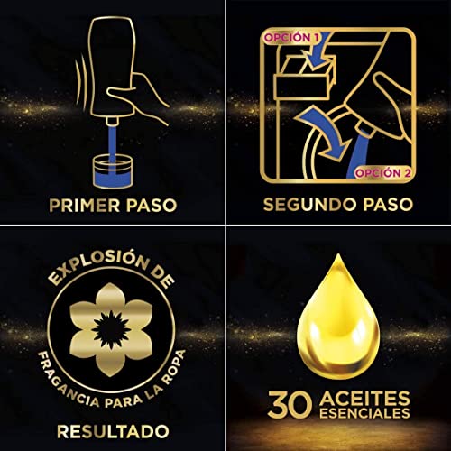 Flor Elixir Deluxe - Potenciador de perfume para la ropa, gel de fácil disolución en la lavadora, fragancia Glamour - Pack de 3