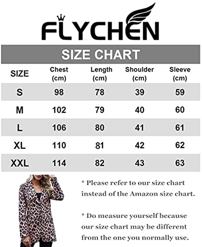 FLYCHEN Chaquetas de Traje y Blazers para Mujer OL Office Lady Chaqueta Floral Coat Casual de Moda Casual Blazers, Blanco Pintada, M