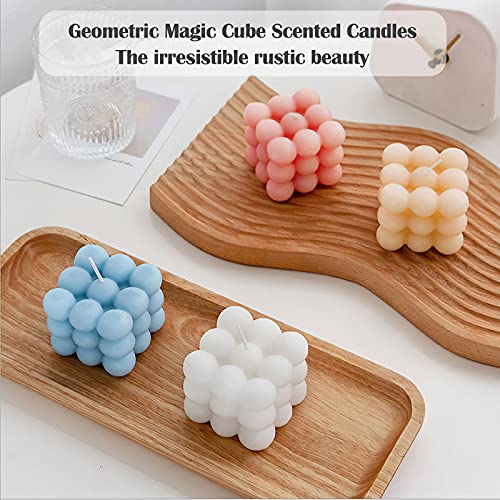 Fmlkic Vela Perfumada De Burbujas,Vela Aromática 3D Cube Candle,Cera Natural Aromaterapia Pequeñas Velas Perfumadas Relajantes Regalo De Cumpleaños Decoración Para El Hogar Vela (2Colores)