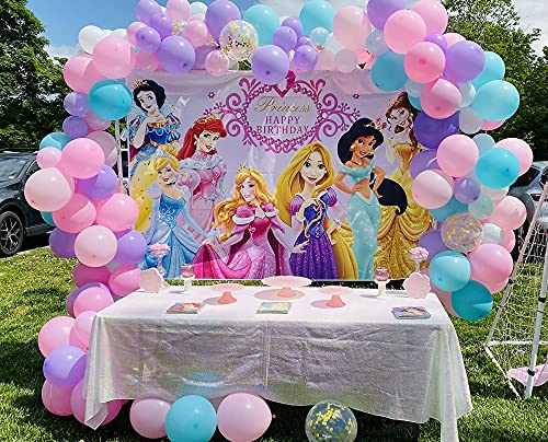 Fondo de princesa de Disney, fondo rosa para baby shower, para niña, 1er cumpleaños, decoración de fotografía, suministros de decoración de princesa, para fiestas temáticas