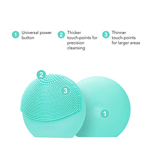 FOREO LUNA Play Plus 2, Dispositivo de limpieza facial para todo tipo de pieles, Minty Cool