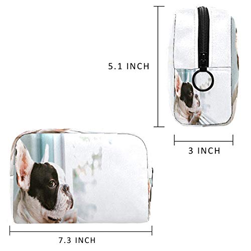 French Bulldog - Bolsa de cosméticos para viajes, portátil, para niñas, mujeres