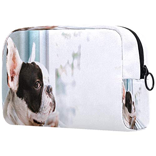 French Bulldog - Bolsa de cosméticos para viajes, portátil, para niñas, mujeres