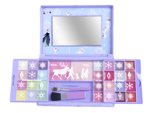 Frozen Beauty Palette, Set de Maquillaje de Frozen para un Cambio de Imagen Divertido, Kit de Maquillaje con Accesorios Coloridos, Juguetes y Regalos para Niños y Niñas