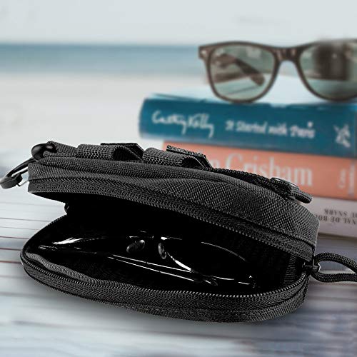 Fsskgx Funda táctica Molle para gafas de sol, portátil, a prueba de golpes, funda protectora para gafas, bolsa