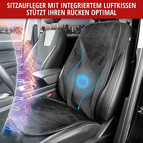 Funda de asiento de coche WALSER Air Flow, funda de asiento ergonómica, protección lumbar, funda de asiento universal para coches, color: negro 13983