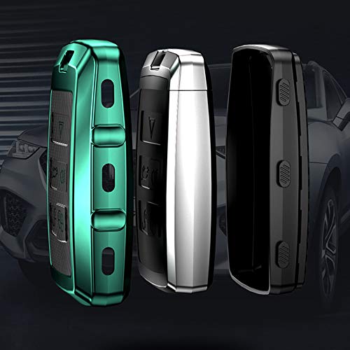 Funda para llave de coche de ontto para Range Rover Velar Evoque Land Rover Discovery 5 Sport Jaguar E-Pace 2018 2019 con llavero de TPU suave color verde