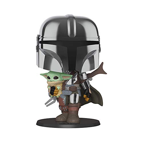 Funko 49931 POP Star Wars: Mandalorian-10 mandaloriano (con armadura cromada) juguete coleccionable, multicolor