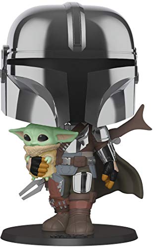 Funko 49931 POP Star Wars: Mandalorian-10 mandaloriano (con armadura cromada) juguete coleccionable, multicolor