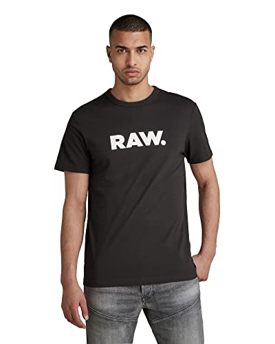 G-STAR RAW, hombres Camiseta Holorn, Negro (black 8415-990), L