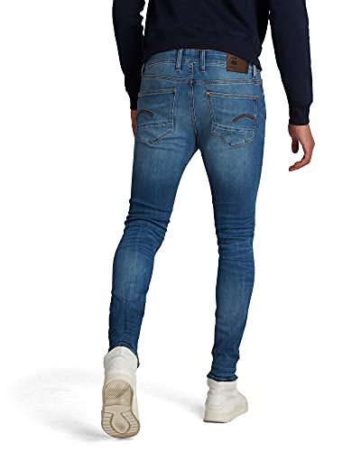 G-STAR RAW, hombres Jeans Revend Skinny , Multicolor (medium indigo aged 8968-6028), 31W / 32L