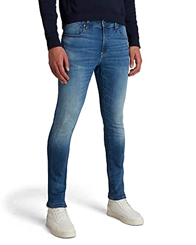 G-STAR RAW, hombres Jeans Revend Skinny , Multicolor (medium indigo aged 8968-6028), 31W / 32L